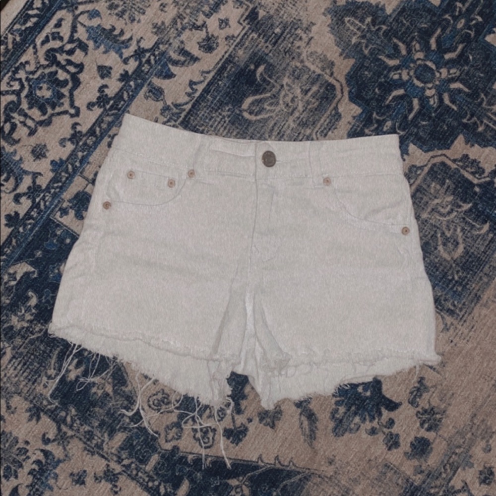Indigo Rein White Denim Shorts